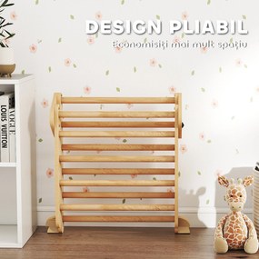 AIYAPLAY Joc pentru Copii 5 în 1 cu Triunghi, Tobogan Neted și Arc, din Lemn de Plop și Pin, 188x70x59 cm | Aosom Romania