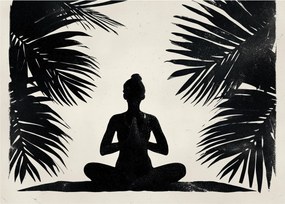 Tablou pe sticlă - Yoga (70x50 cm)