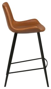 Scaun de bar din piele artificială DAN-FORM Denmark Hype, maro deschis