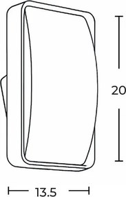 Aplica perete exterior, Protectie IP54, MORTEN alb 3000K