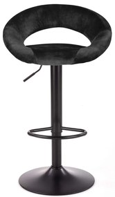 Scaun de bar H102 velvet negru