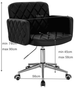 HR802N Scaun Crem din Catifea cu Bază Aurie
