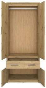 Dulap de haine Andra 4D1S/40 (Stejar artisan). 1052752