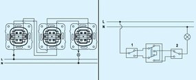 Intrerupator cruce Arkedia Panasonic, ST, alb