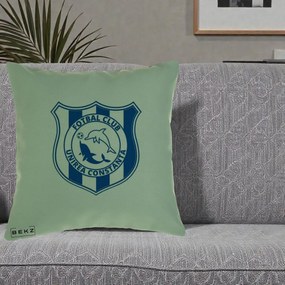 Perna Personalizata FC Unirea Constanta Fotbal, 40x40 cm, Verde, Husa Detasabila, Perna Inclusa, BEKZ®
