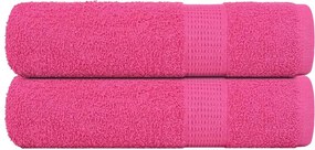 vidaXL Prosoape de baie, FROGN, 2 buc., roz, 100x150 cm, 360 g/m²