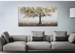 Tablou multicolor din lemn de pin si panza, 140 x 3,8 x 70 cm, Dark A Mauro Ferreti