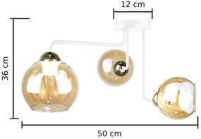 Lustră aplicată MONDE WHITE 3xE27/60W/230V