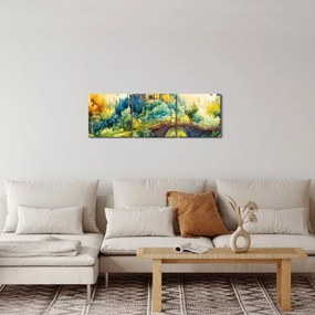 Tablou - Castel de Poveste (cu ceas) (90x30 cm)