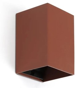 Aplica perete aluminiu maro teracota, 1xGU10, LUNE square
