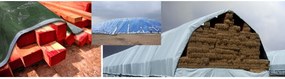 ShopJK PRELATĂ NEAGRĂ-ARGINTIE 3X5 M 260G/M2