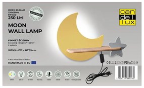 Corp de iluminat pentru copii galben Moon – Candellux Lighting