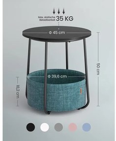 Masuta Rotunda Cu Spatiu De depozitare Isla Negru si Albastru
