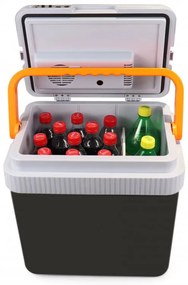 Lada frigorifica Oliver Voltz OV51448A24, 24 L, DC 12V/220-240V, Incalzire 50°C, Racire 13-18°C, Gri/Portocaliu