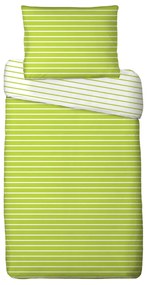 Lenjerie de pat din bumbac Dungi, verde, 140 x 220 cm, 70 x 90 cm, 140 x 220 cm, 70 x 90 cm