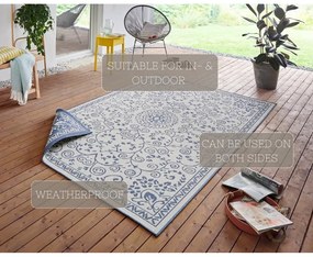 Covor adecvat pentru exterior NORTHRUGS Leyte, 200 x 290 cm, albastru-crem
