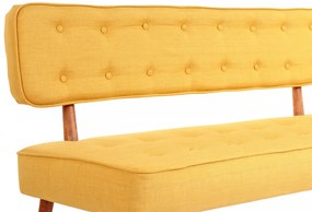 Canapea 2 Locuri, Lemn Solid, Westwood Loveseat, Galben