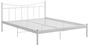 324802 vidaXL Cadru de pat, alb, 140x200 cm, metal