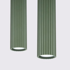 Lustră pe cablu Sollux SL.1612 KARBON 2xGU10/10W/230V verde