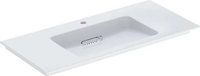 Lavoar pe mobilier Geberit One Slim 105 cm alb cu orificiu baterie si scurgere speciala