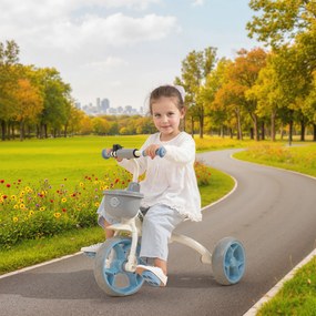 AIYAPLAY Tricicletă evolutivă pentru copii, tricicletă pentru copii de 2 până la 5 ani cu coș frontal și roți EVA, 72 x 52 x 61 cm, albastru | Aosom Romania