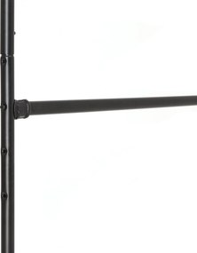 Regal de haine multifunctional negru pe roti RALVO