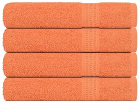 vidaXL Prosoape 4 buc Portocaliu 100x200 cm 360 g/m² 100% bumbac