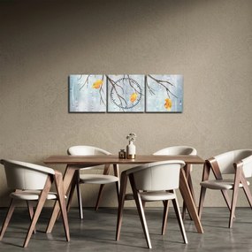 Tablou - Toamna ploioasă (cu ceas) (90x30 cm)