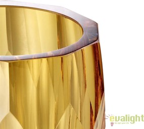 Vas decorativ din sticla design elegant Marquis galben 112580 HZ