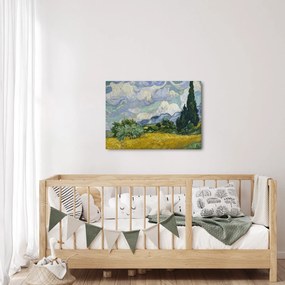 Tablou - Vincent van Gogh, Wheat Field with Cypresses, reproducere (70x50 cm)