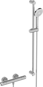 Baterie dus termostatata Ideal Standard Ceratherm T50 crom lucios cu set de dus cu bara 90 cm