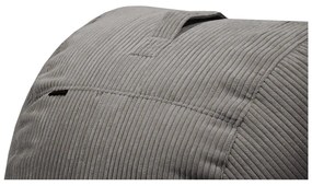 Fotoliu bean bag crem cu tapițerie din catifea reiată Roll 105 – SLOWDOWN