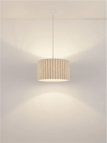 Lustra suspendata cu abajur din in galben Nos