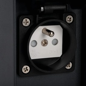 Lampă de exterior cu 2 prize Kanlux 38765 DASTEN 1xG9/11W/230V 50 cm IP44 negru