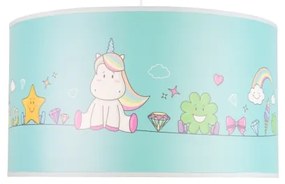 Lustră pe cablu pentru copii Duolla UNICORN 1xE27/15W/230V d. 35 cm
