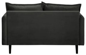 Canapea gri închis cu tapițerie din catifea 138 cm Juli – Ropez