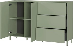 Comodă verde cu aspect mat 151x98x40 cm Savoca – Germania