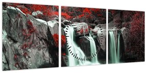 Tablou - Cascade (cu ceas) (90x30 cm)