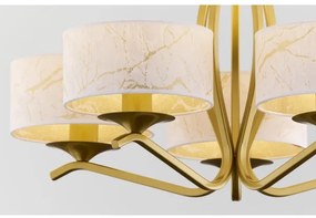 Jupiter 2110 - Lustră pe tijă KASZMIR 5xE27/15W/230V alb/auriu/decor marmură
