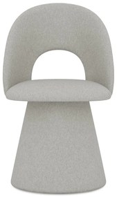 Scaun de sufragerie gri deschis tapițat Kalo – Makamii