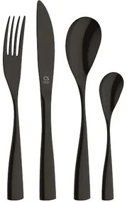 Set de tacamuri inox negre 24 piese, 6 persoane, Bocholt Carl Schmidt Sohn 080143