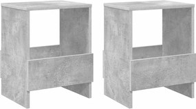 vidaXL Raft pentru reviste 2 pcs Gri din beton 35 x 30 x 45 cm