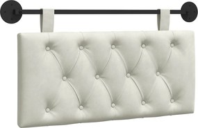 vidaXL Cap de pat suspendat Pe perete Crem 90 x 55 x 7 cm Catifea