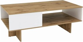 Masuta cafea Zele, stejar wotan/alb, PAL, 120X60X46 cm