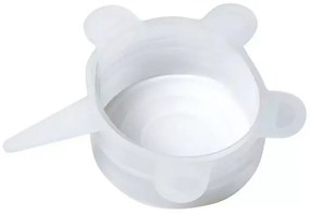 Set 6 capace din silicon Kinghoff KH 1902, -40 pana la 230°C, Etanse, Reutilizabile, Universale, Transparent