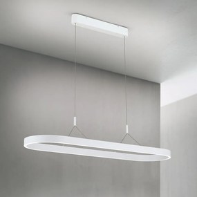 Lustra LED ovala iluminat sus si jos CARRARA alb