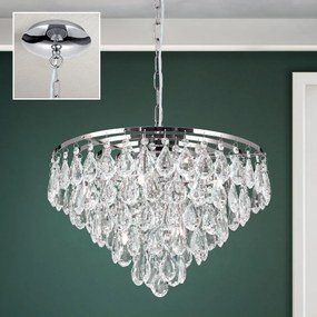 Lustra suspendata cristal K9 design elegant CELESTE D-45 crom