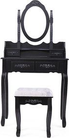 Masuta de toaleta Rome cu taburet-negru