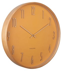 Karlsson 5996YE design ceas de perete galben, diametru 40 cm
