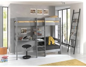 Pat pentru copii 90x200 cm gri înalt Pino - Vipack